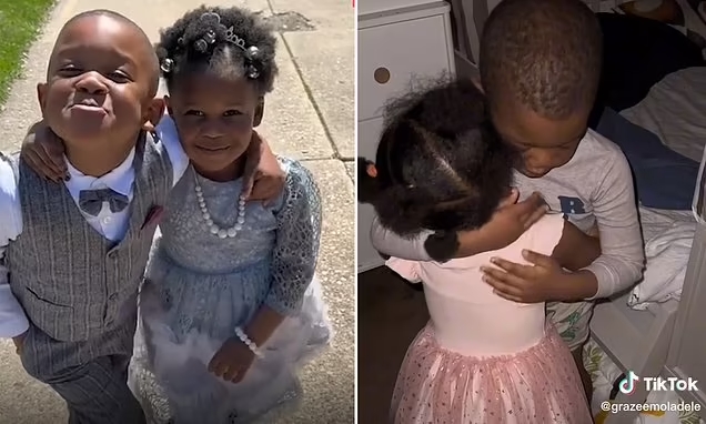 Петгодишно момче кое секое утро и кажува на својата тригодишна сестра ...